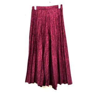 Palazzo Pant Women Long Loose Leg Red Wine Size S
